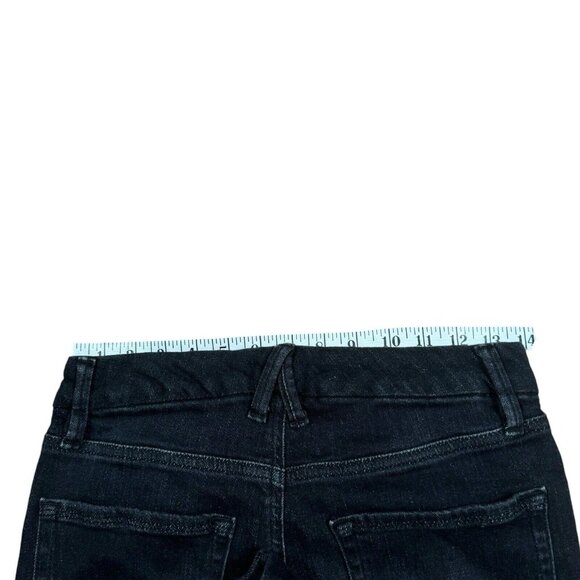 GOOD AMERICAN Good Legs Jeans 8/29 Skinny Black218 Wash Raw Hem Style GL336BT - Picture 9 of 14